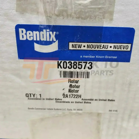 K038573 Genuine Bendix Rotor Brake Assembly - Truck To Trailer