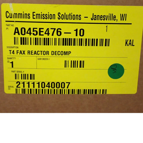 4377370 Genuine Cummins Decomposition Reactor - Truck To Trailer