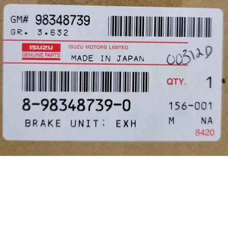 8-98348739-0 Genuine Isuzu Exhaust Brake - Truck To Trailer
