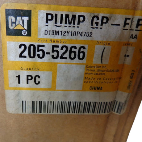 205-5266 Genuine Caterpillar Electric Motor Drive Pump - Truck To Trailer