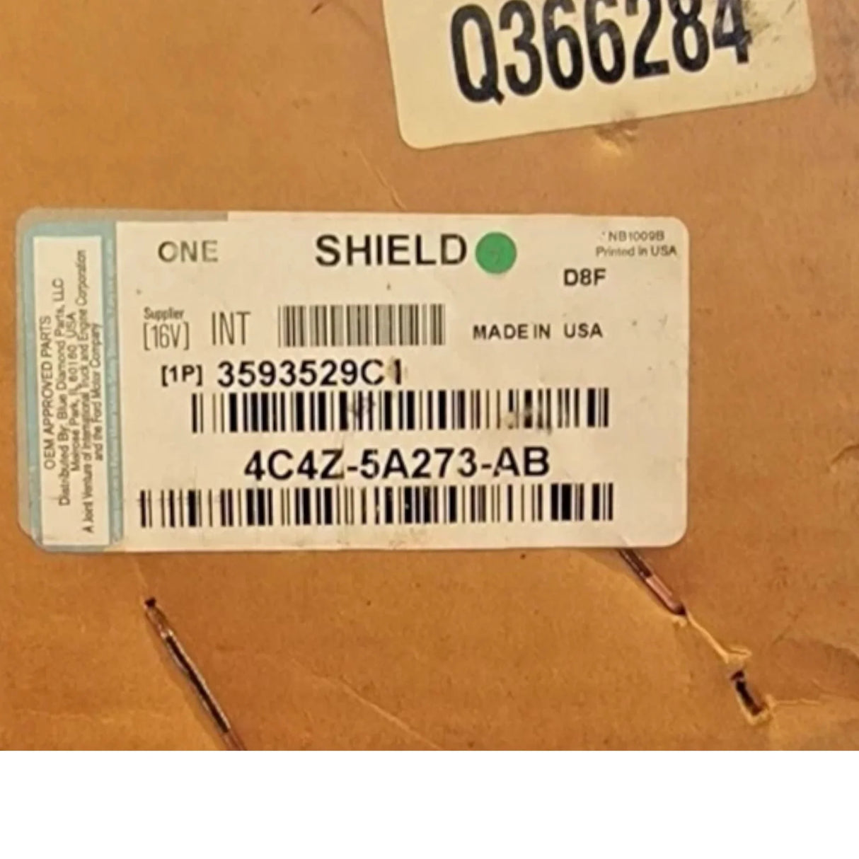 3593529C1 Genuine International Tail Pipe Extension Vertical Shield