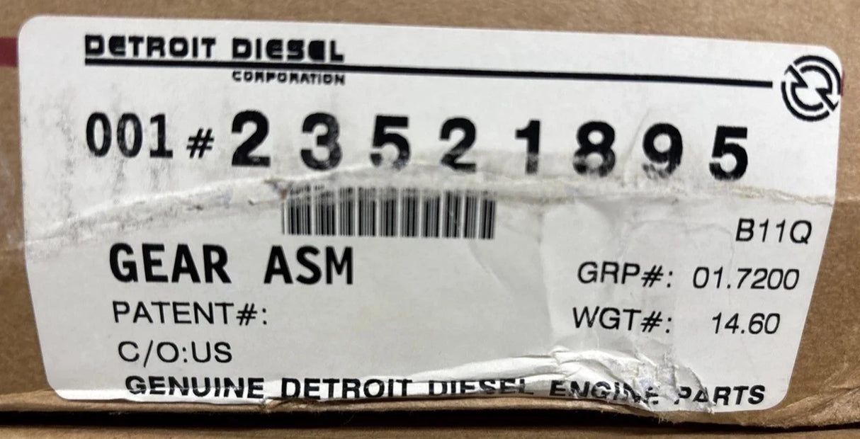 DDE 23521895 Genuine Detroit Diesel Camshaft Drive Gear Assembly