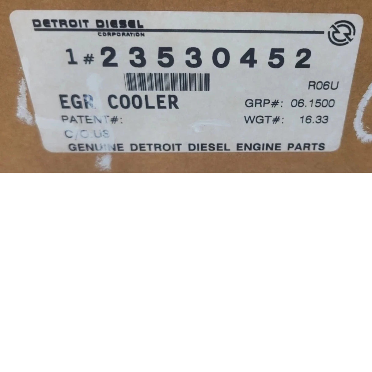 DDE 23530452 Genuine Detroit Diesel EGR Exhaust Gas Recirculation Cooler