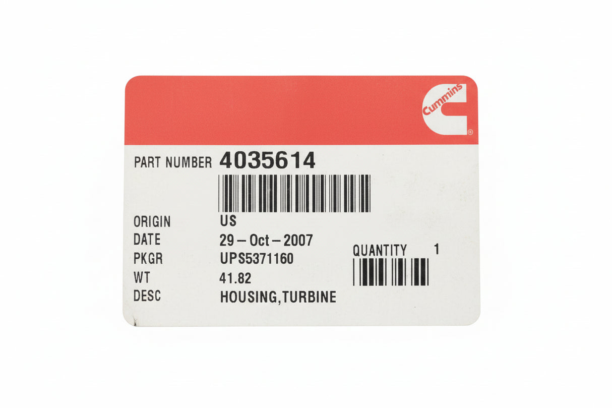 3537682 Genuine Cummins Turbocharger Housing