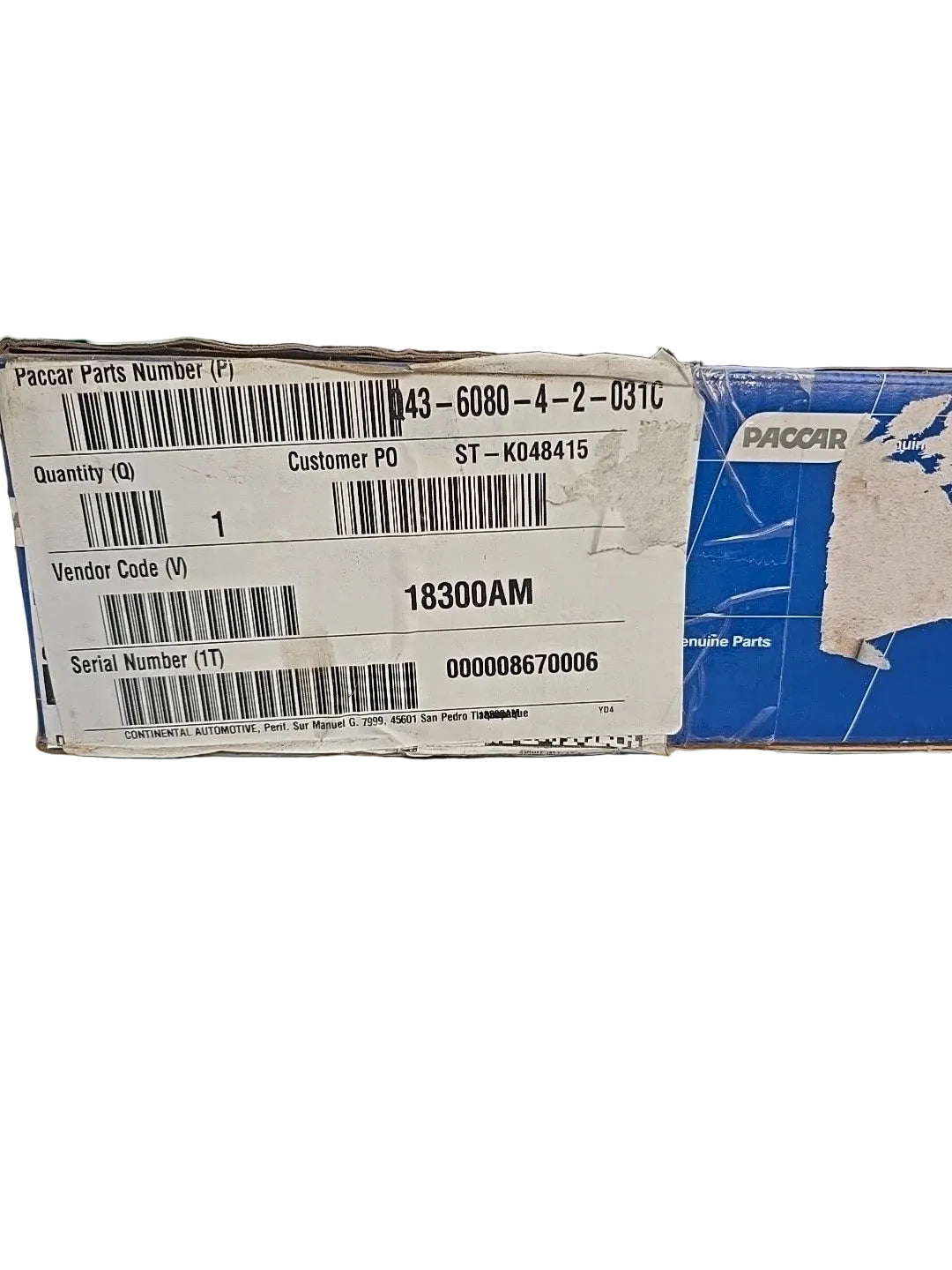 Q43-6080-4-2-031C Genuine Paccar Instrument Cluster