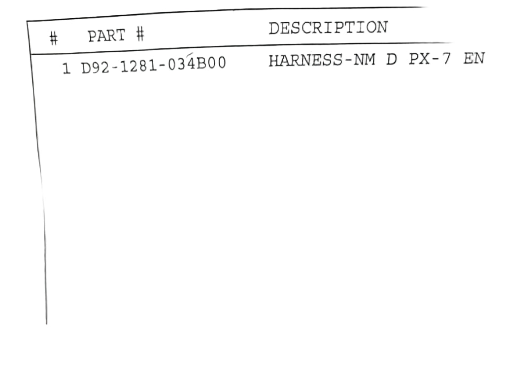 D92-1281-034B00 Genuine Paccar Engine Harness