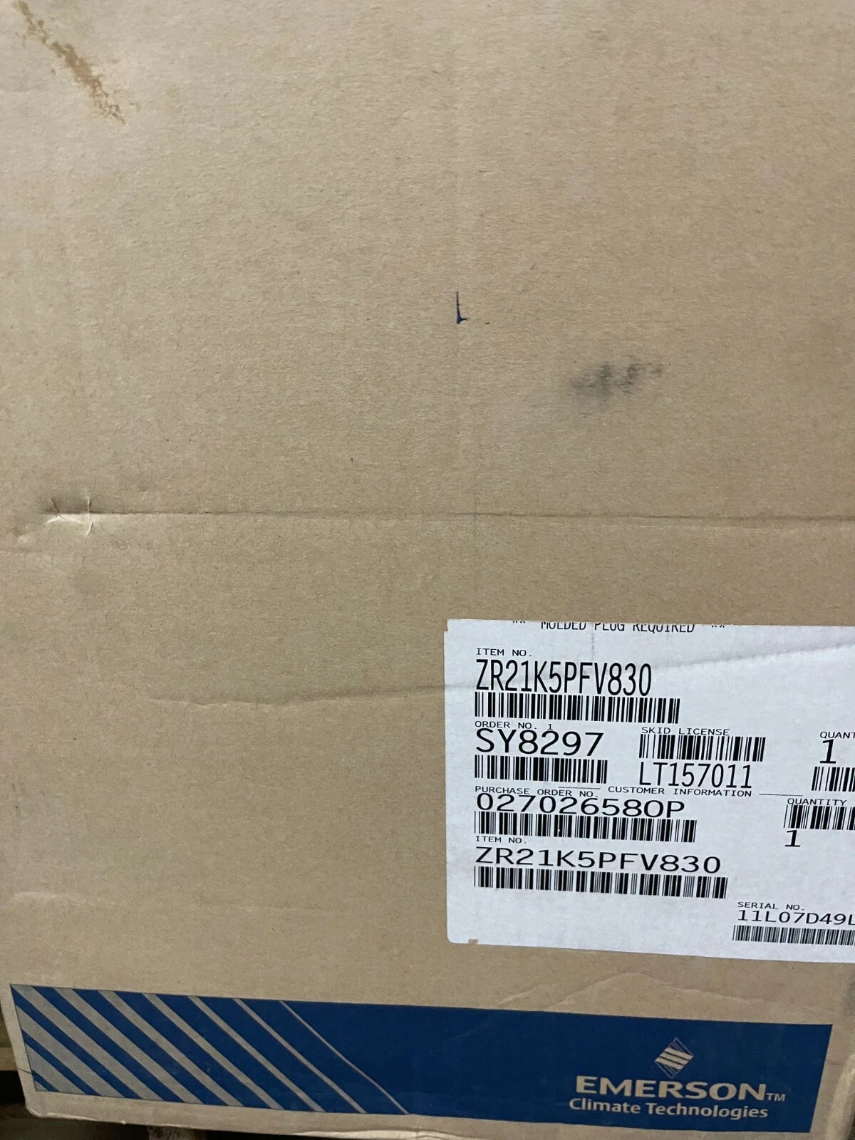 ZR21K5PFV830 Genuine Copeland Scroll Compressor