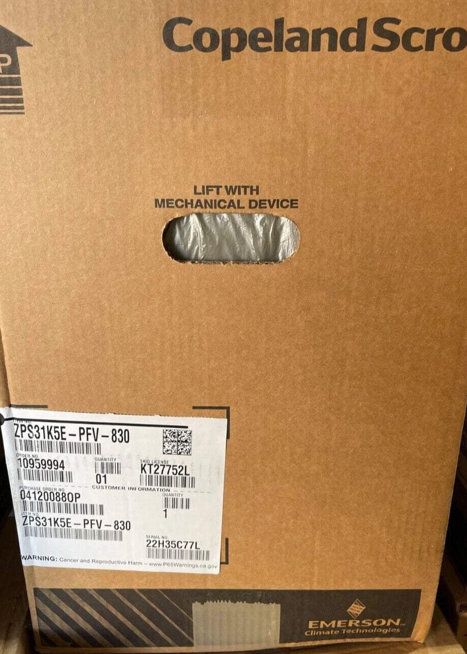 ZPS31K5E-PFV-830 Genuine Copeland Scroll Compressor