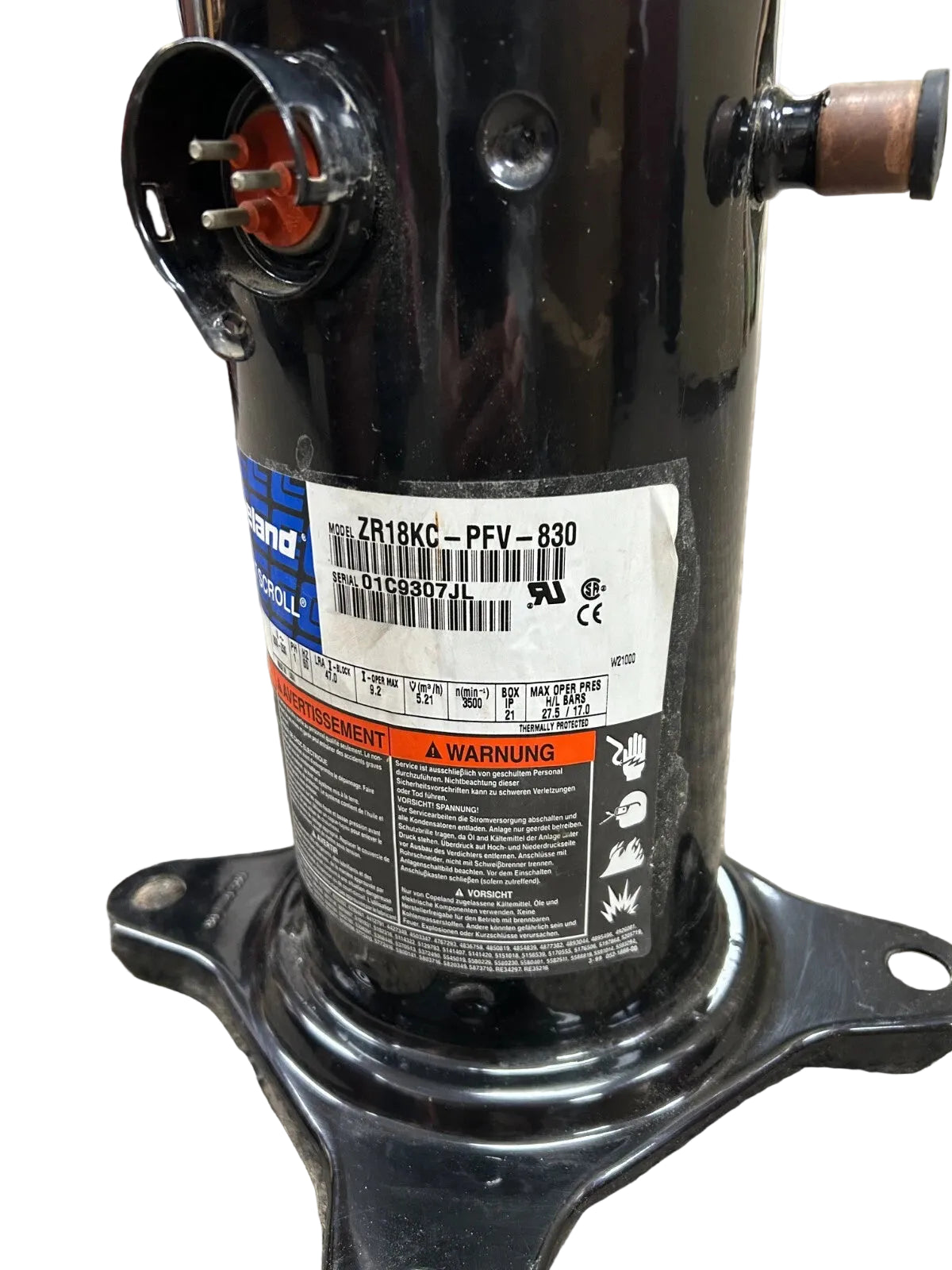 ZR18KC-PFV-830 Genuine Copeland Scroll Compressor