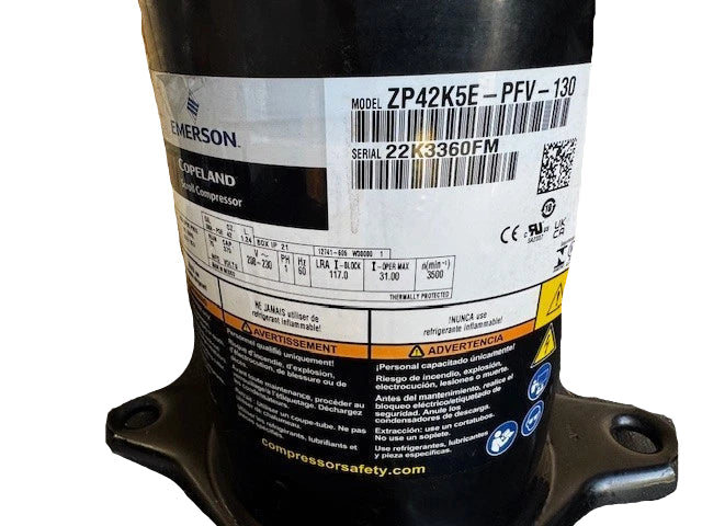 ZP42K5E-PFV-130 Genuine Copeland Scroll Compressor