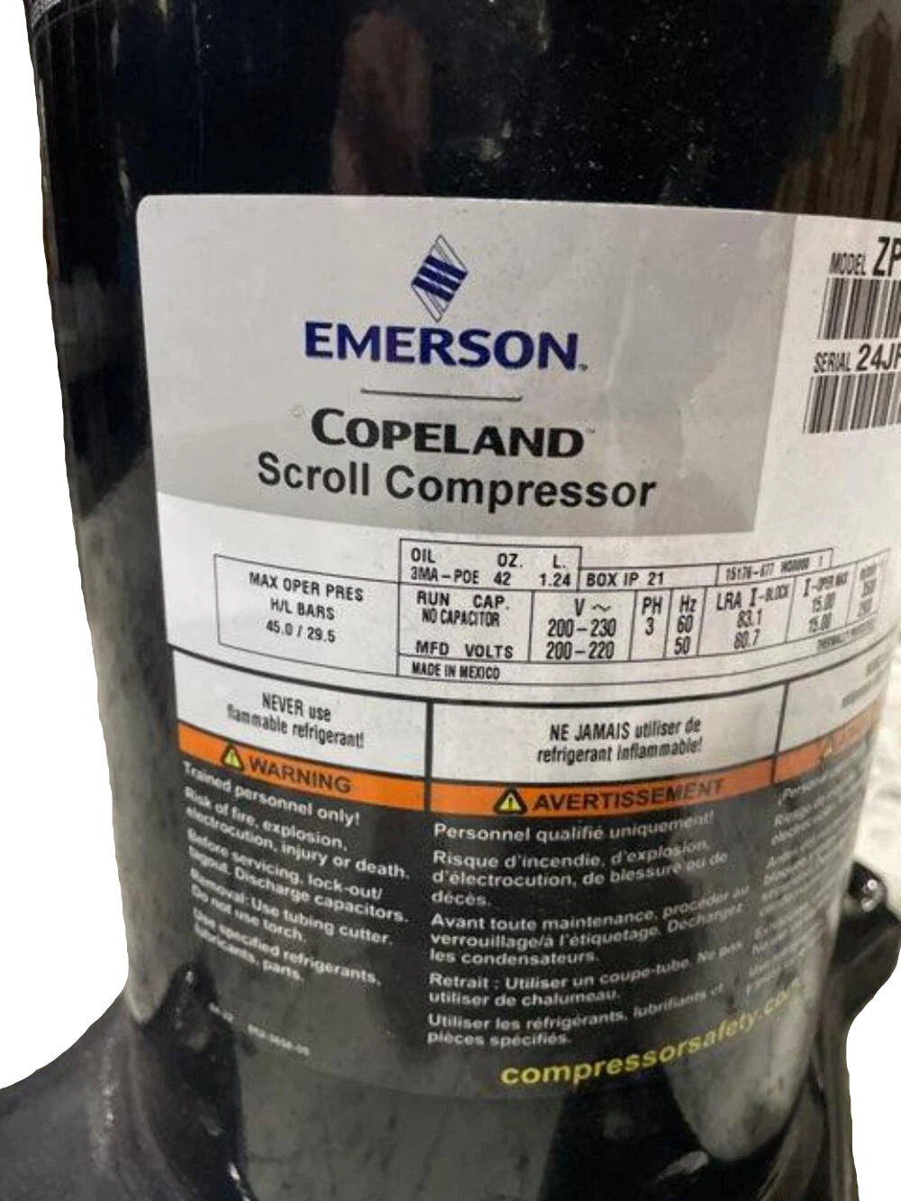 ZP42K5ETF5130 Genuine Copeland Scroll Compressor
