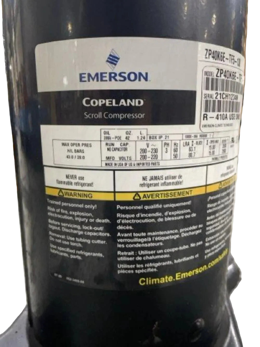 ZP40K6ETF5130 Genuine Copeland Scroll Compressor