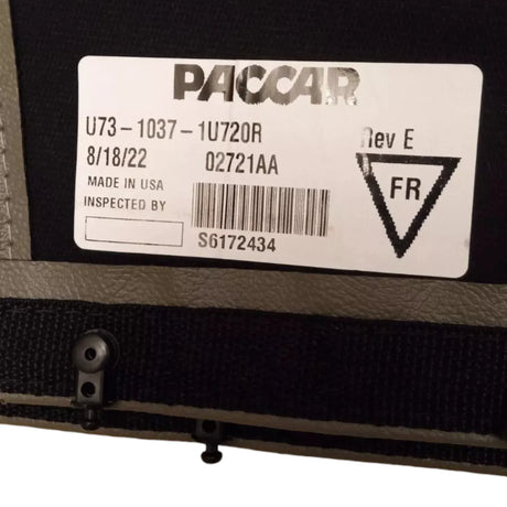U7310371U720R Genuine Paccar Right Side Cab Curtain Mocha - Truck To Trailer