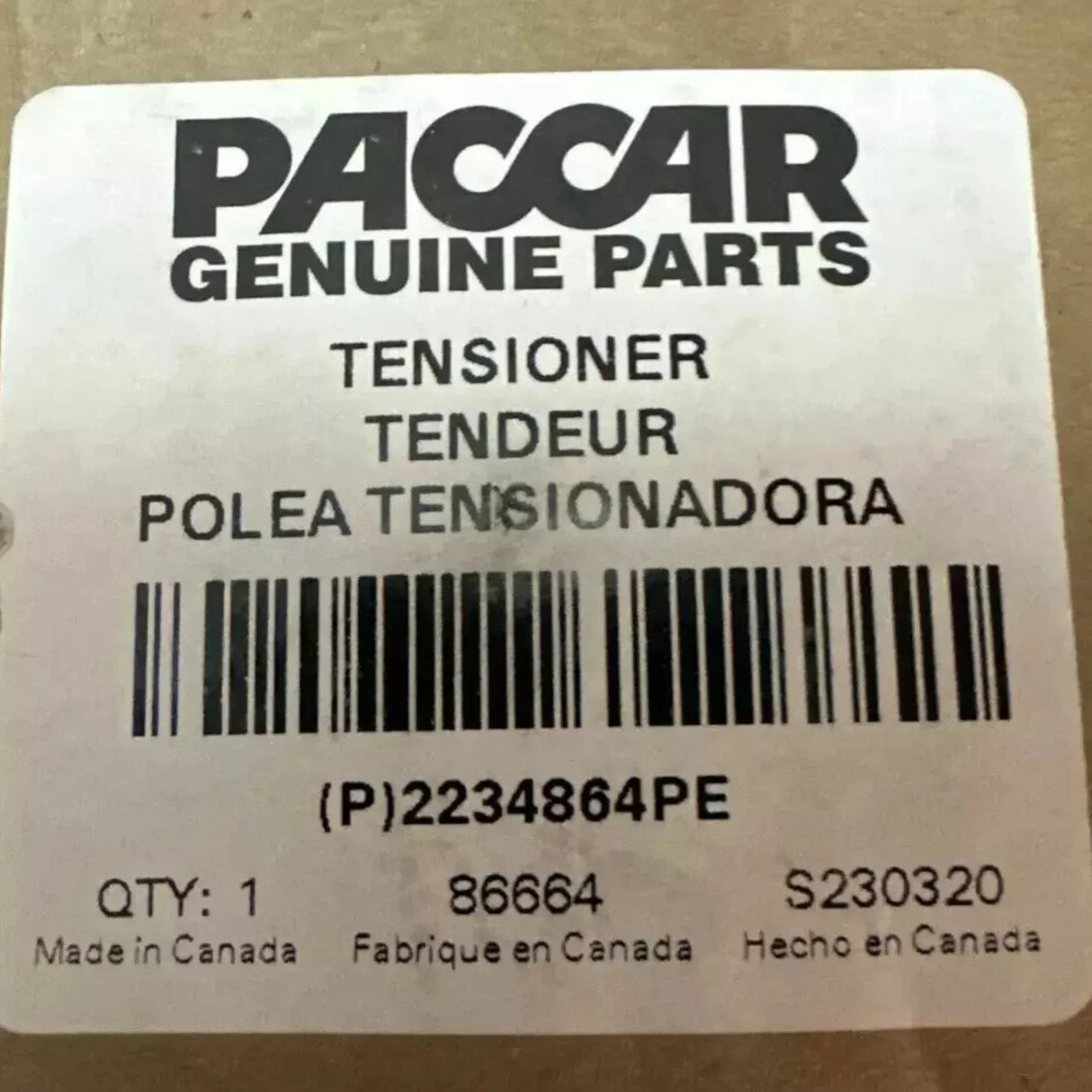 2019364PE Genuine Paccar Belt Tensioner - Truck To Trailer