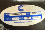 1990483 Genuine Cummins Starter 12V Teeth 11 - Truck To Trailer