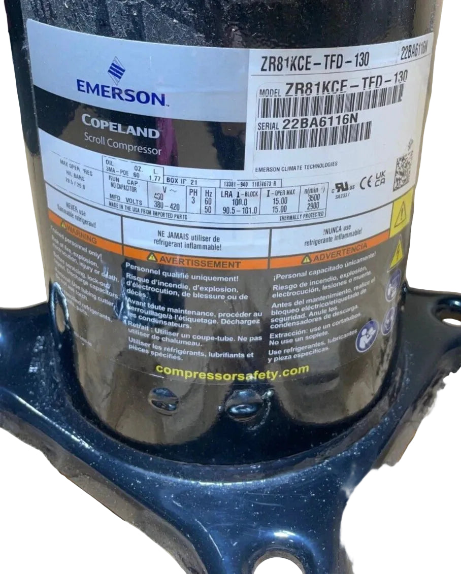 ZR81KCE-TFD-130 Genuine Copeland Scroll Compressor