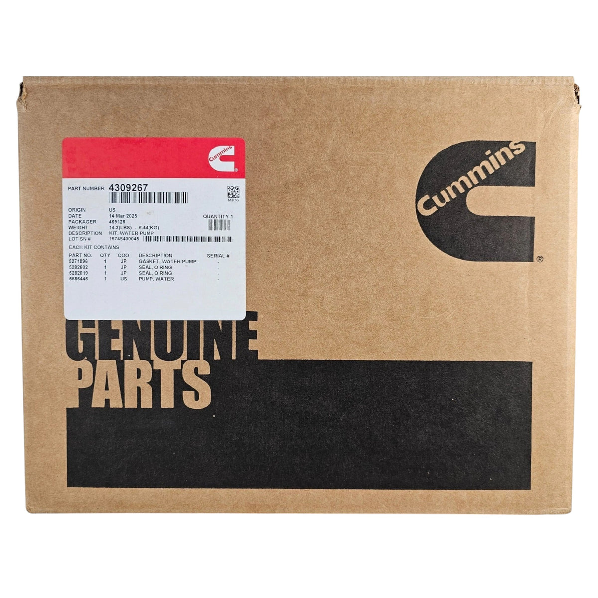 4309267 Genuine Cummins Water Pump Kit – Truck To Trailer