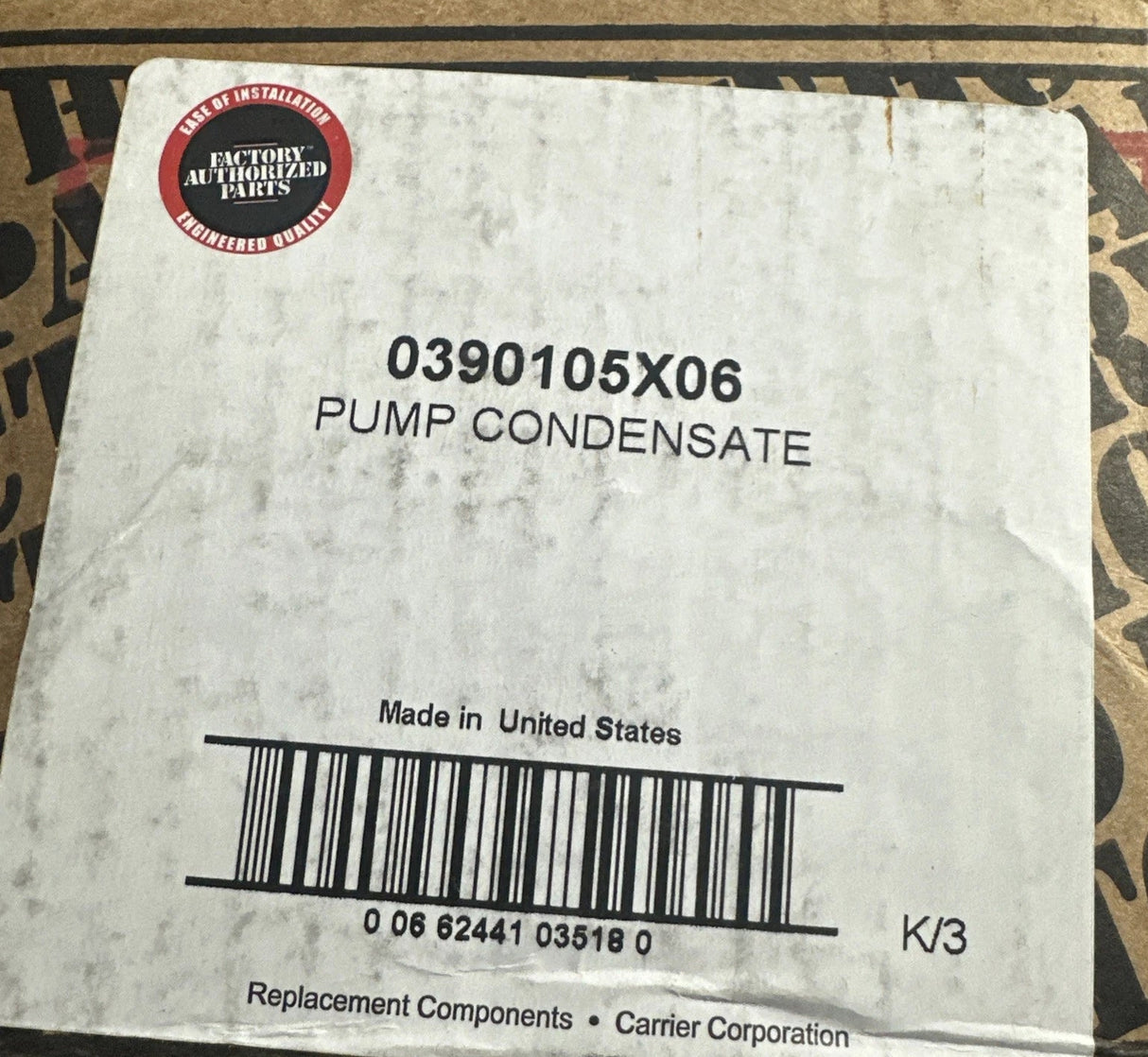 0390105X06 Carrier Condensate Pump