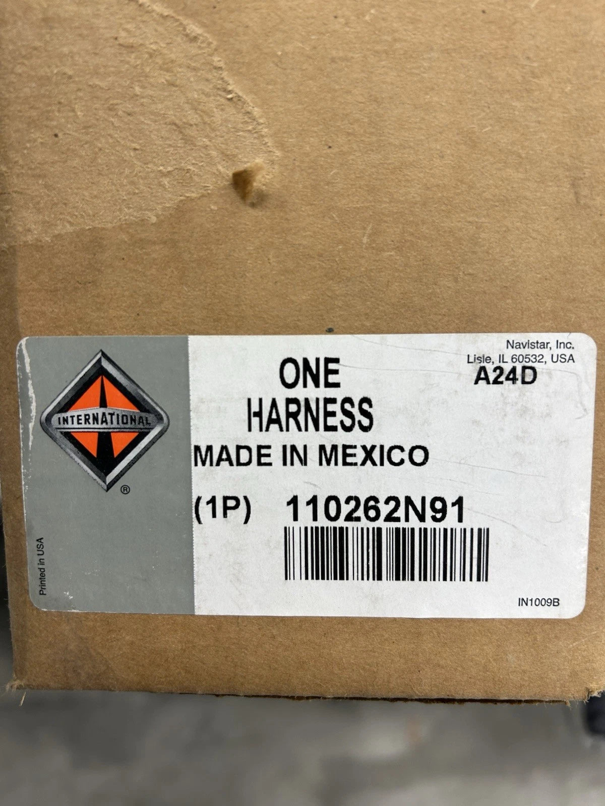 110262N91 Genuine International Harness Cable AMS Component Standard Inlet