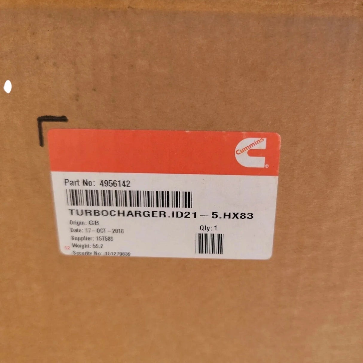 4956142 Genuine Cummins Turbocharger Kit - Truck To Trailer