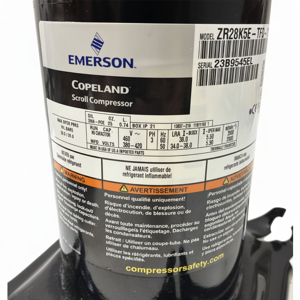ZR28K5E-TFD-130 Genuine Copeland Scroll Compressor