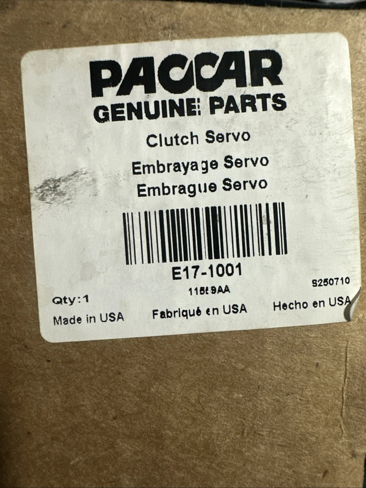 E17-1001 Genuine Paccar Clutch Servo