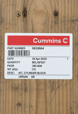 5633664 Genuine Cummins Cylinder Block Kit