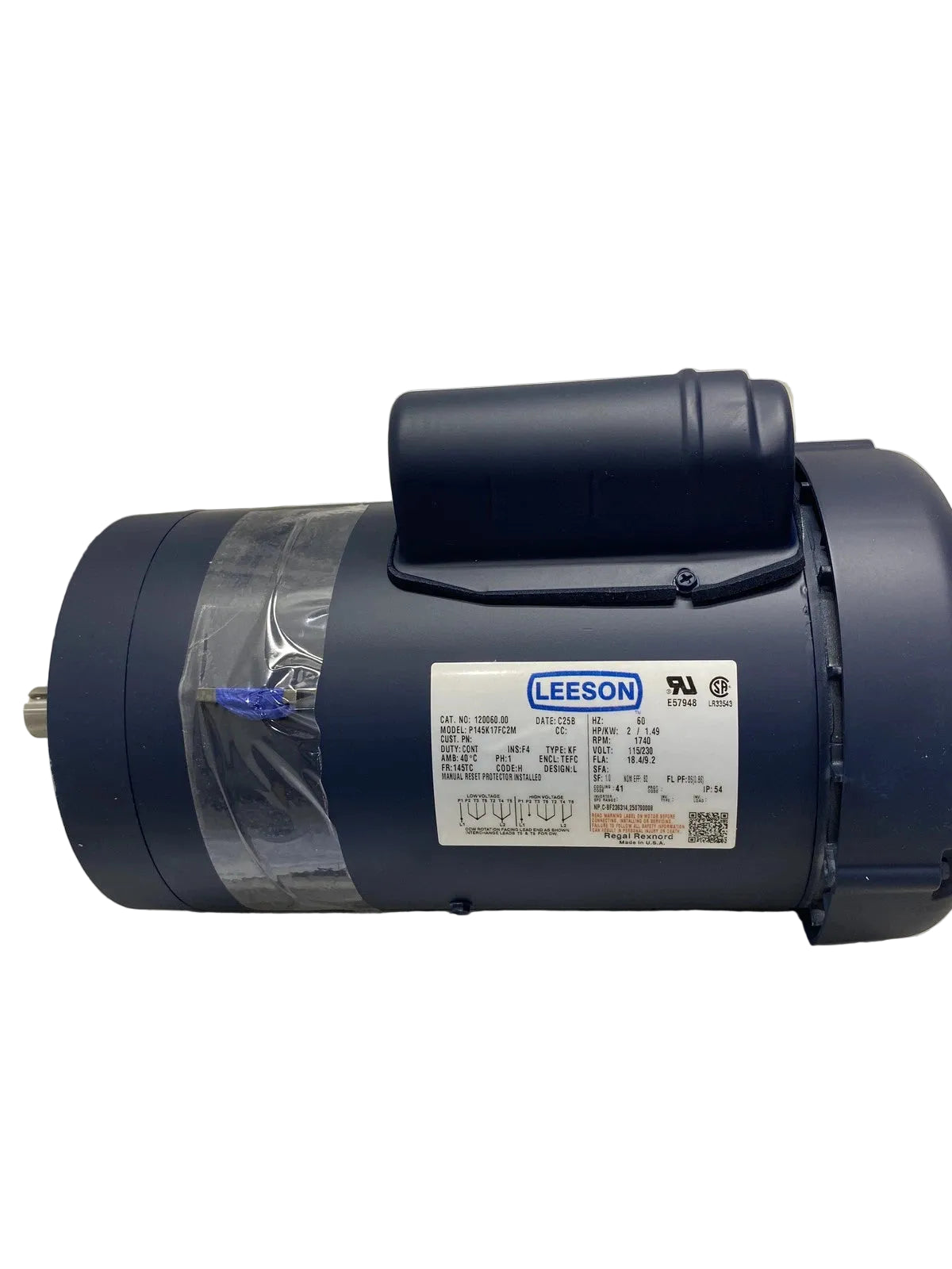 120060.00 Genuine Leeson 2HP General Purpose Motor