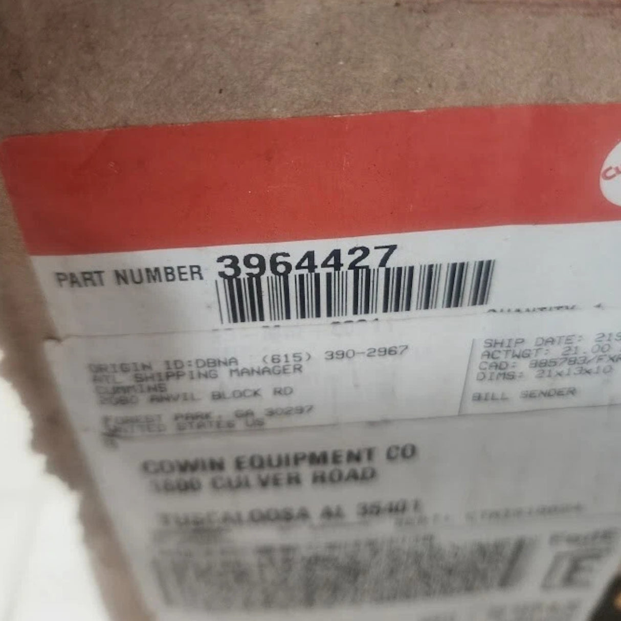 3964427 Genuine Cummins Starting Motor