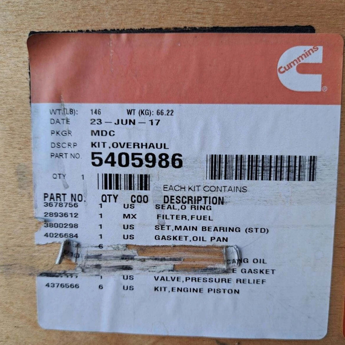 5405986 Genuine Cummins Overhaul Kit – Truck To Trailer