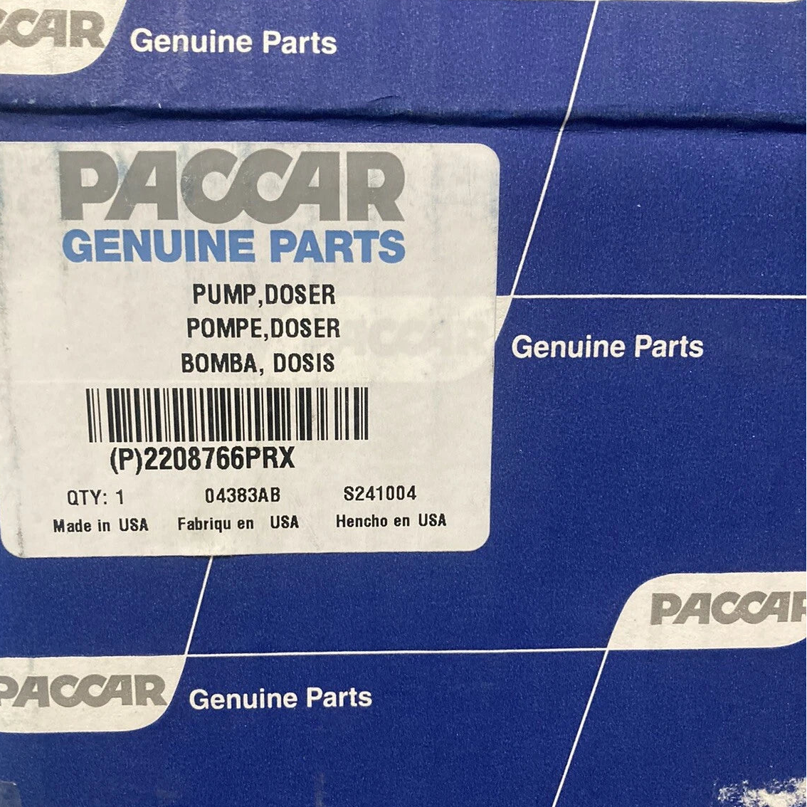 2208766PRX Genuine Paccar DEF Doser Pump