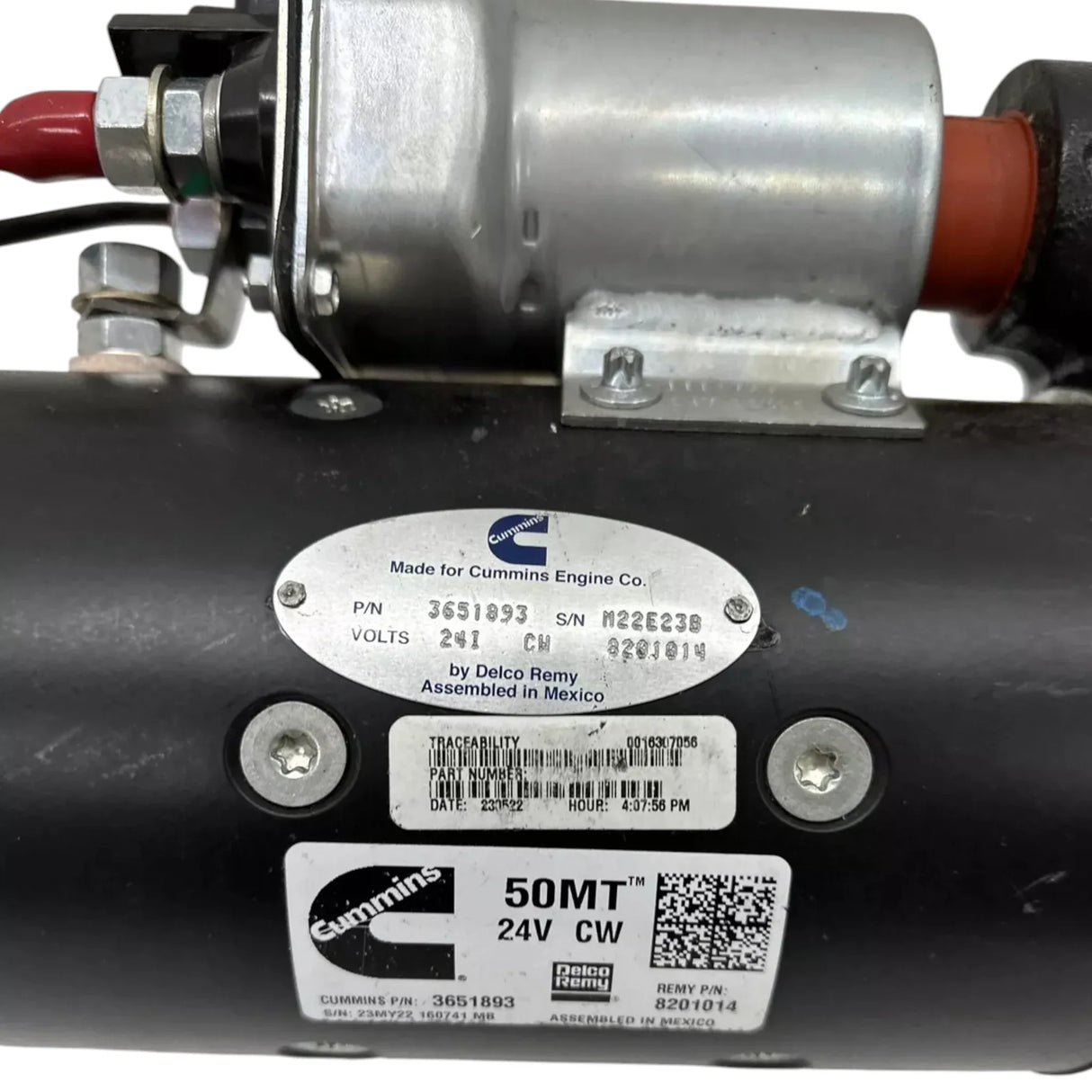 3651893 Cummins Starting Motor - Truck To Trailer