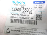 1J808-65062 Genuine Kubota Wire Harness