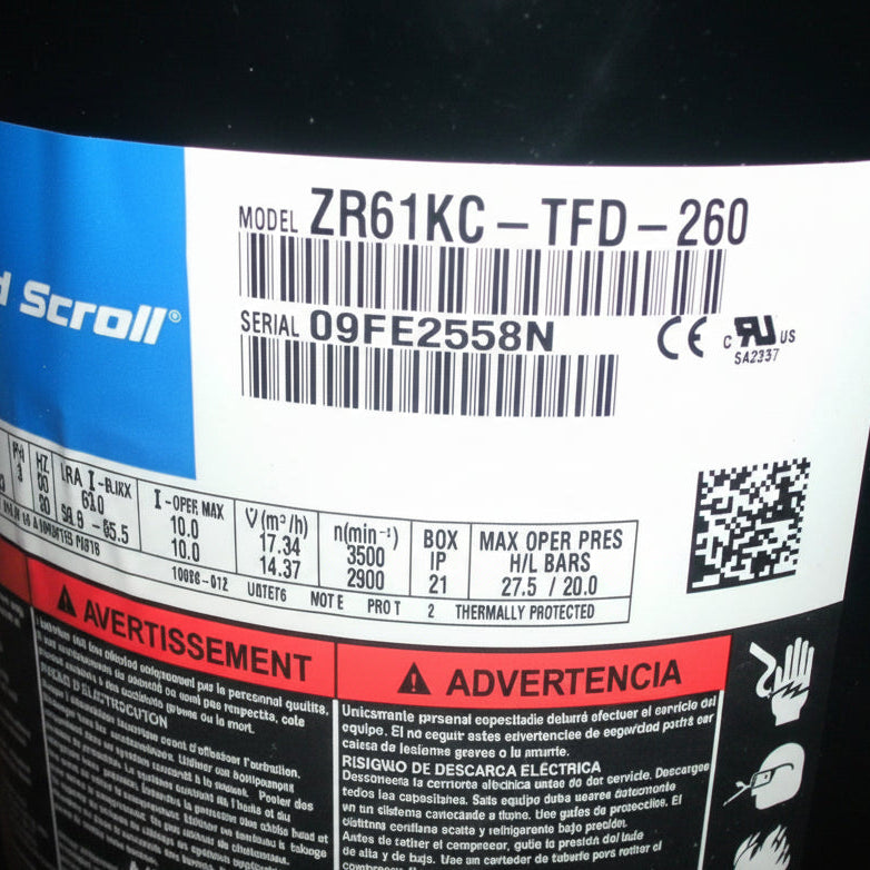 ZR61KCTFD260 Genuine Copeland Scroll Compressor