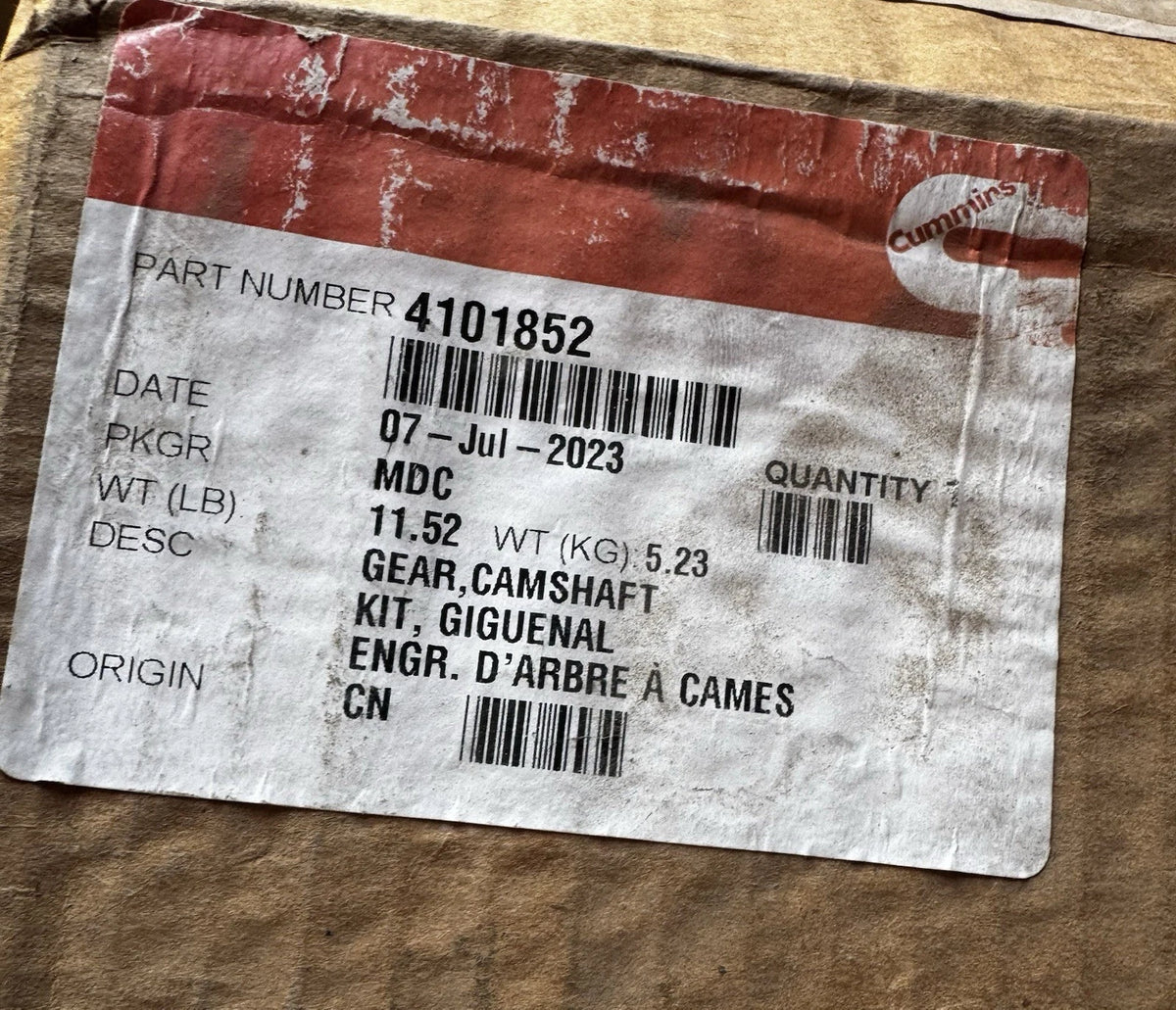 4101852 Genuine Cummins Camshaft Gear – Truck To Trailer