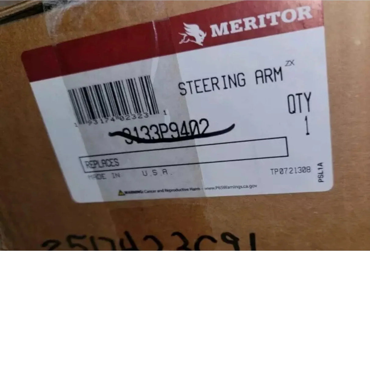3133P9402 Genuine Meritor Front Axle Steering Arm - Truck To Trailer