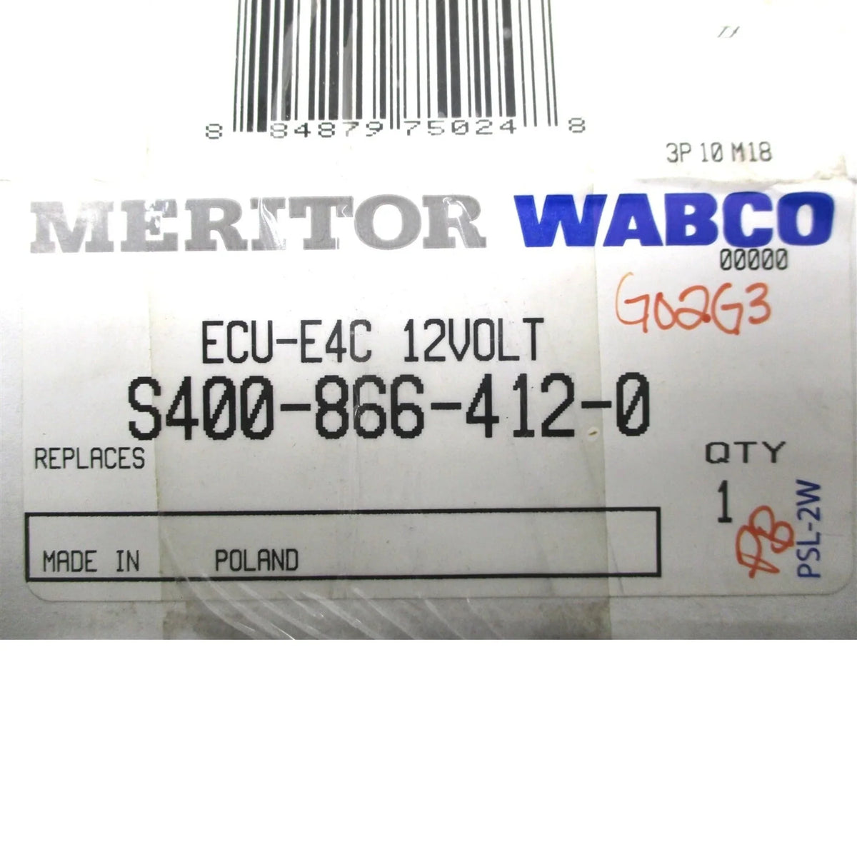 S400-866-412-0 Genuine Wabco ABS Electronic Control - Truck To Trailer