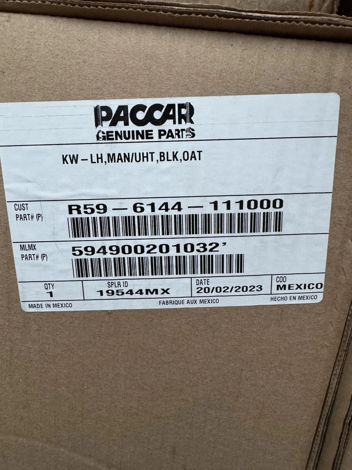 R59-6144-111000 Genuine Paccar Left Hand Mirror