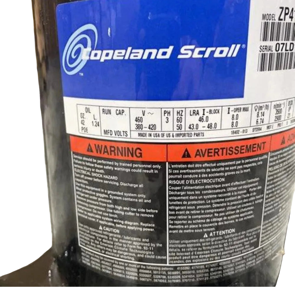 ZP41K3E-TFD-930 Genuine Copeland Scroll Compressor
