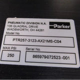 PTR257-3123-AX21MS-C04 Parker Rotary Actuator Pneumatic Cylinder 250PSI - Truck To Trailer