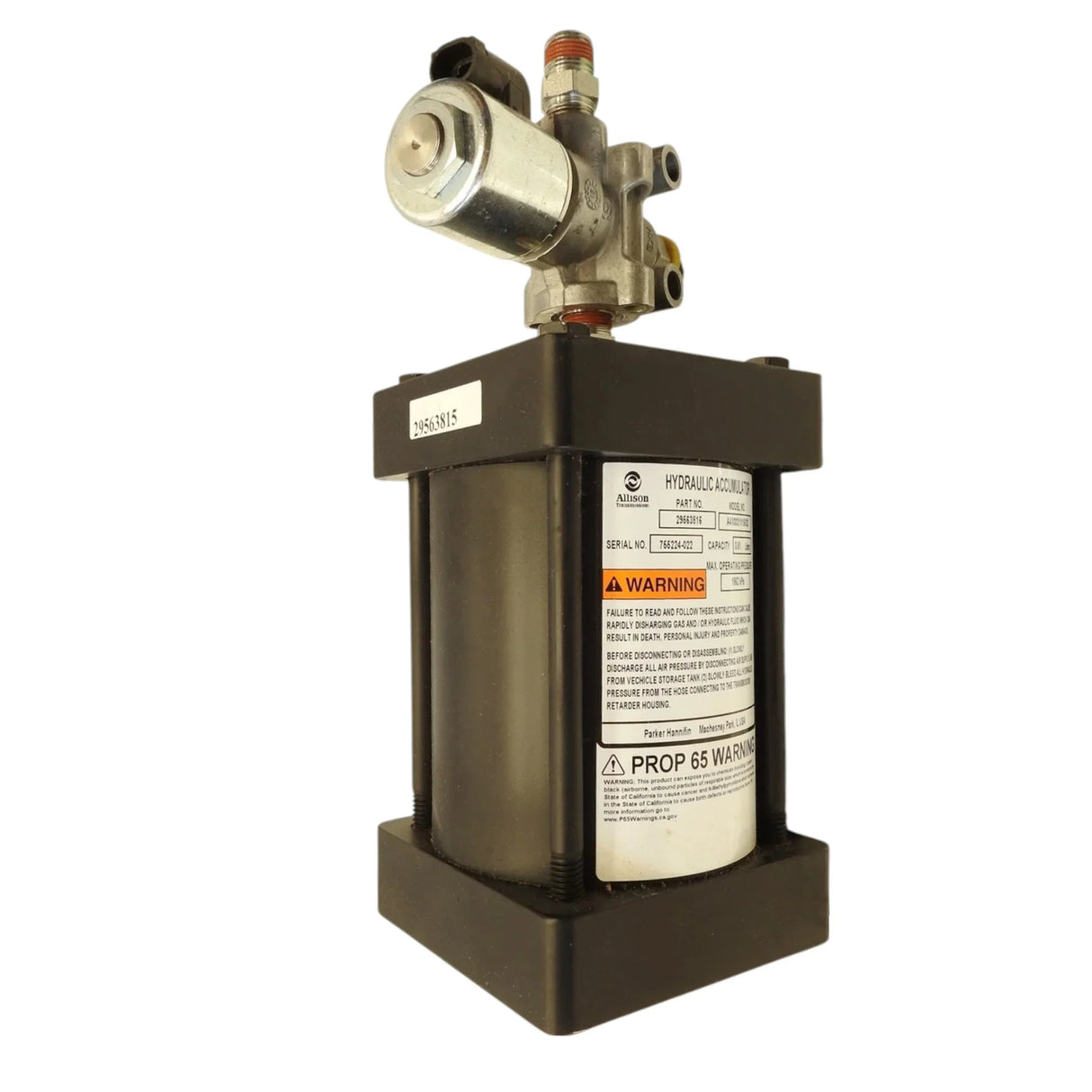 29563815 Genuine Allison Hydraulic Accumulator - Truck To Trailer