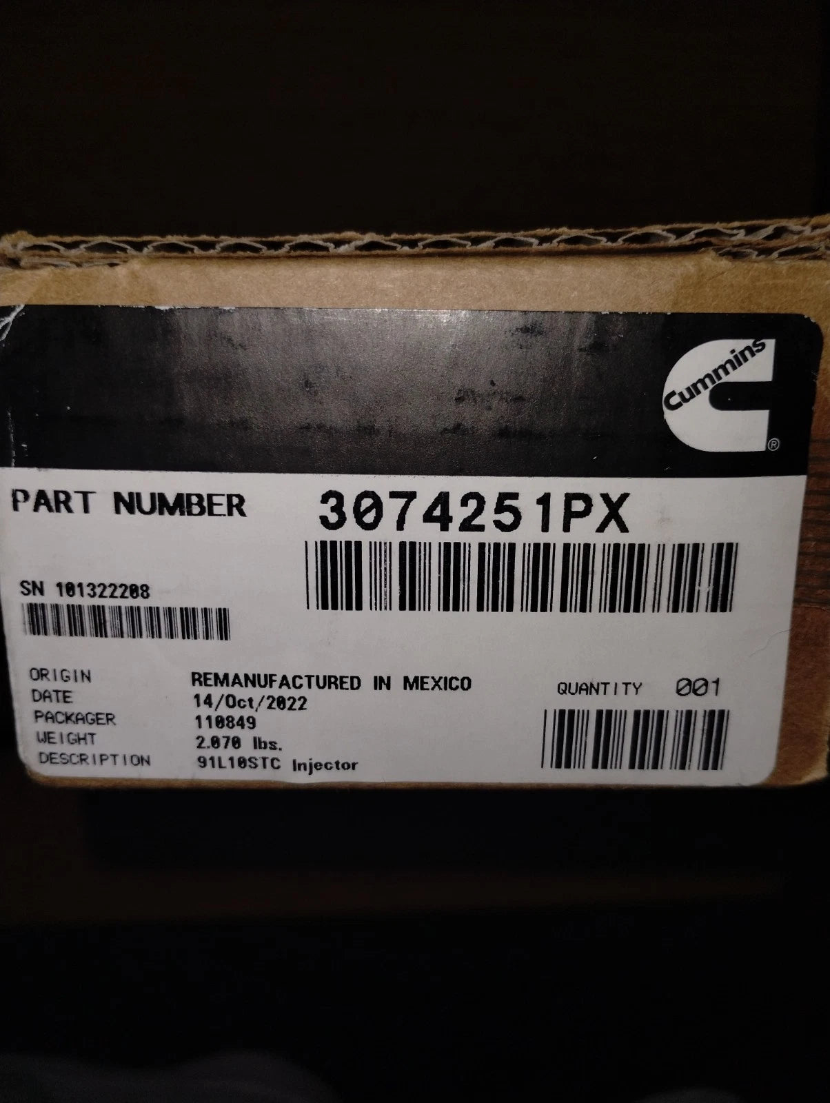 3074251PX Cummins Injector