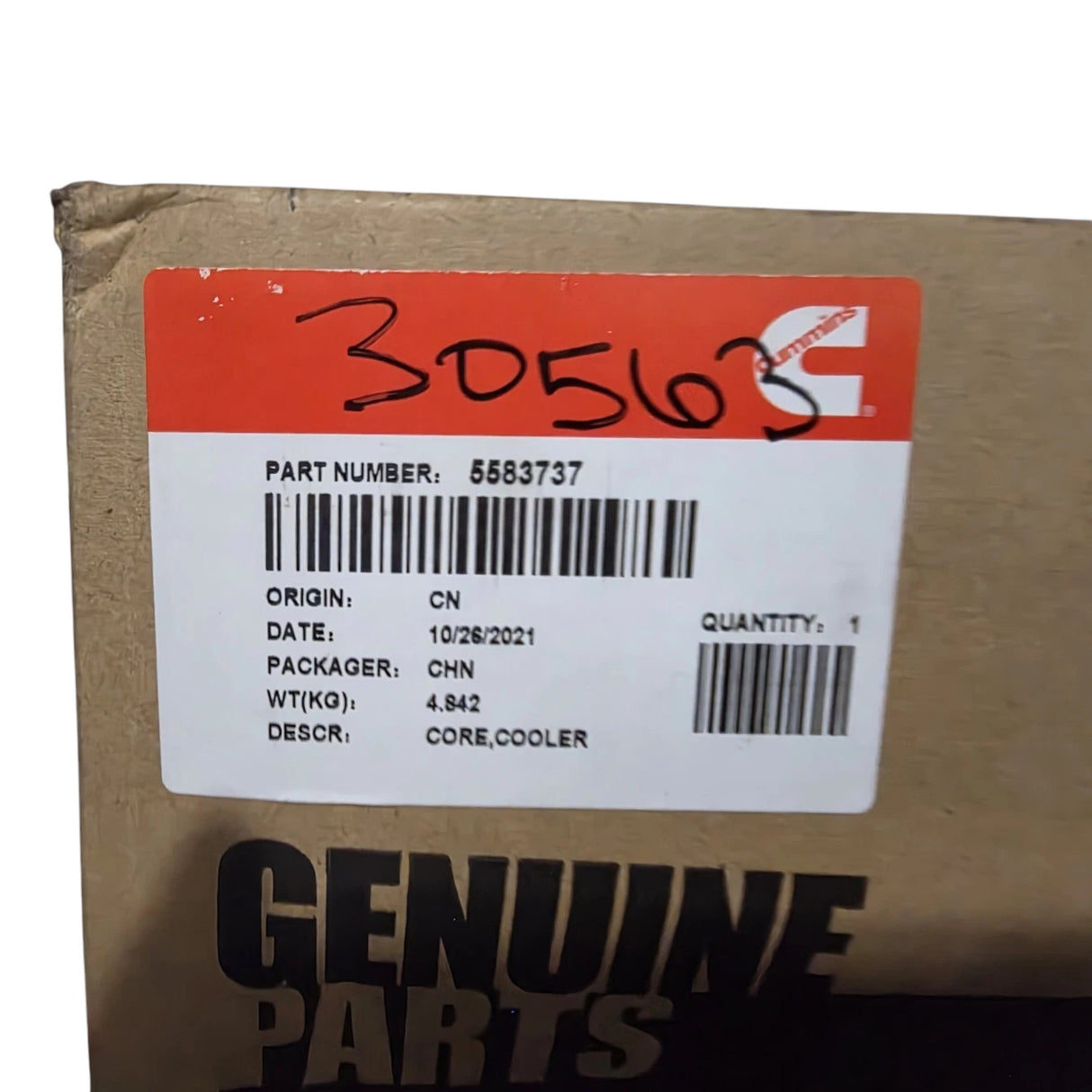 5583737 Genuine Cummins Oil Cooler