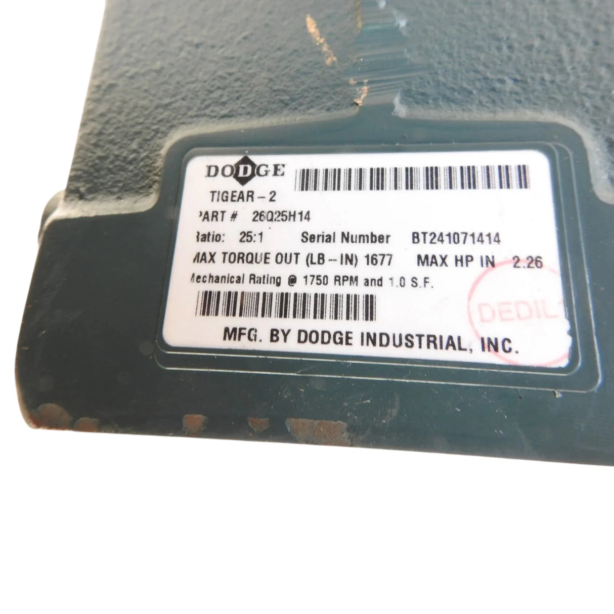 26Q25H14 Dodge Reducer - Truck To Trailer