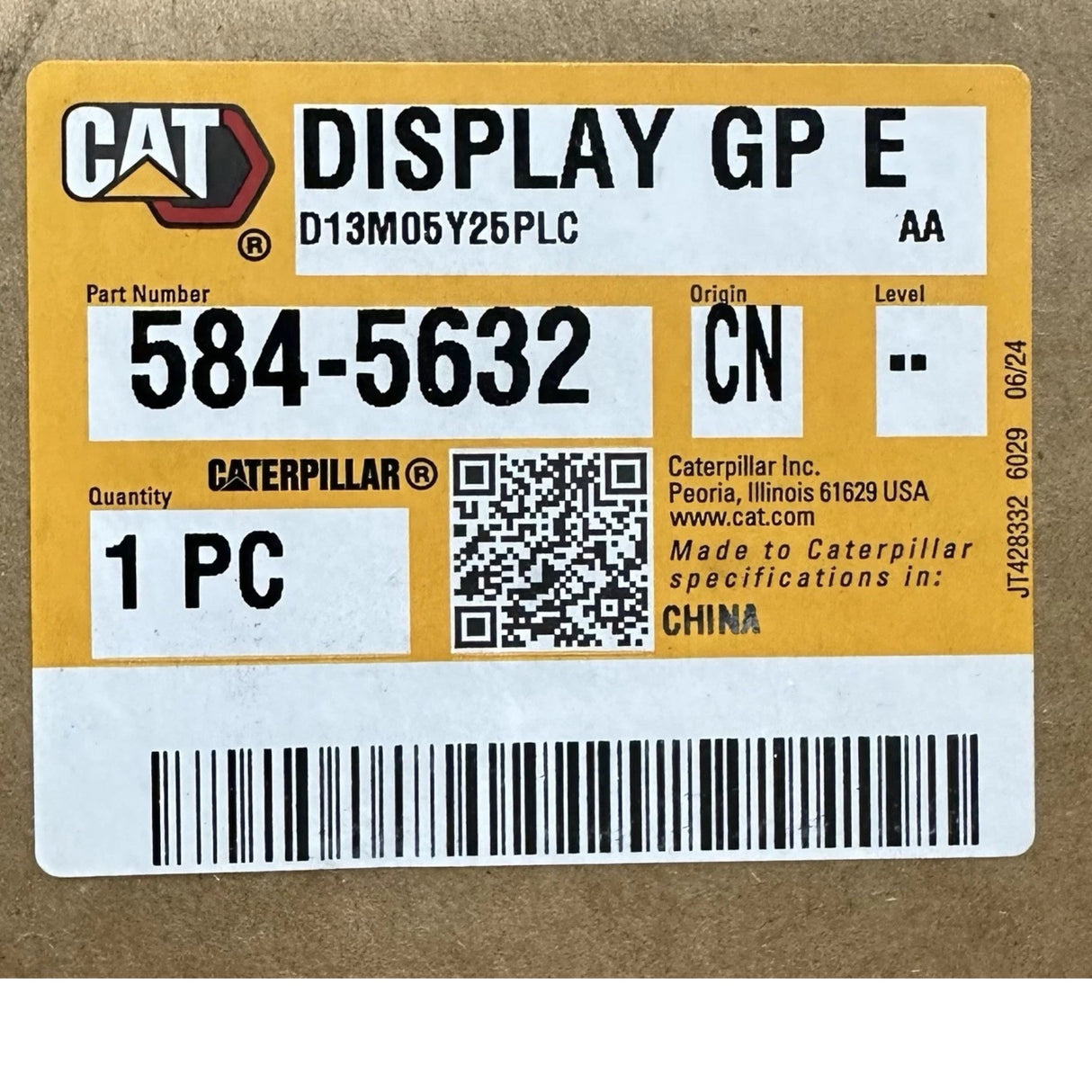 584-5632 Genuine Caterpillar 10 inch Touchscreen Display Monitor