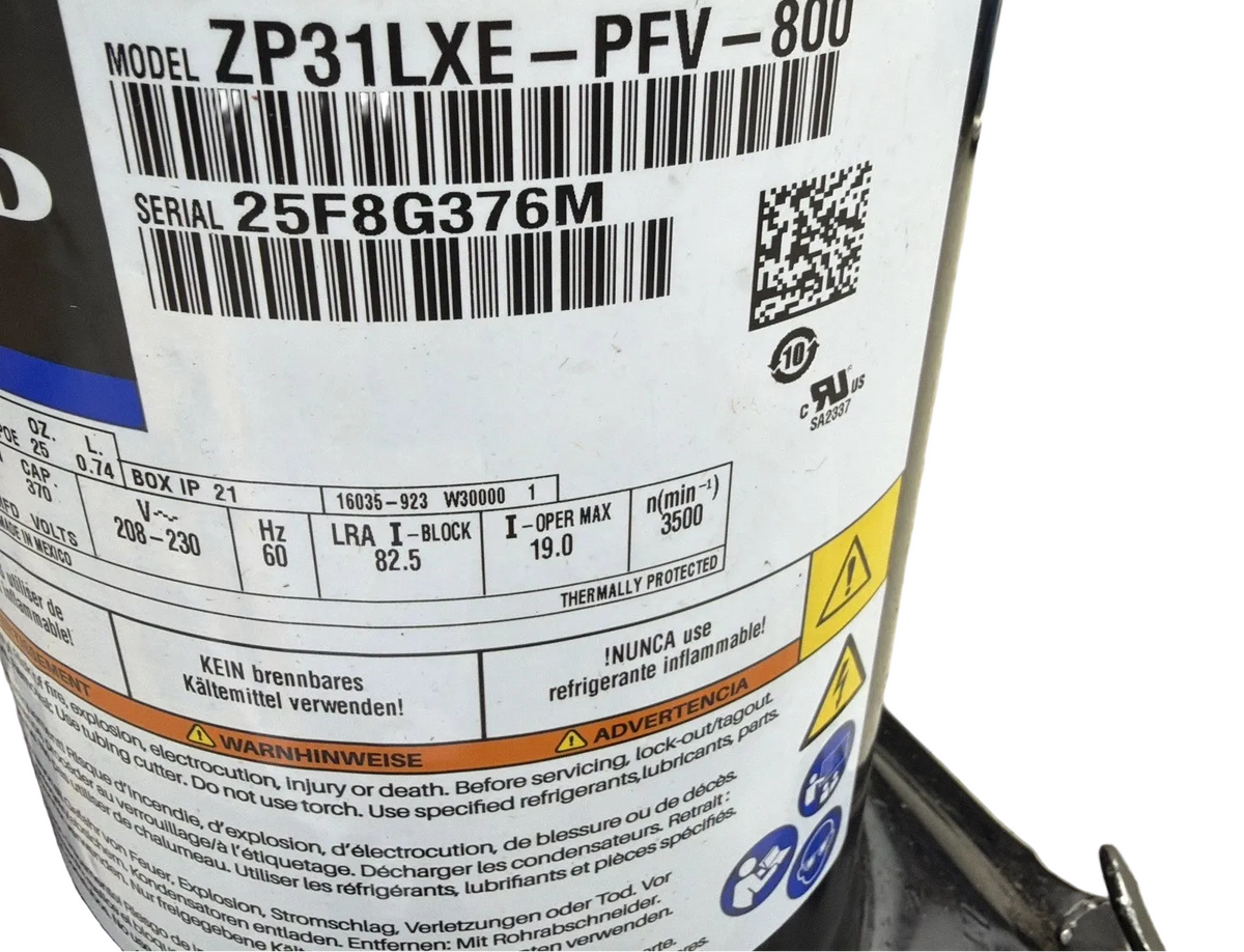 ZP31LXE-PFV-800 Genuine Copeland Scroll Compressor