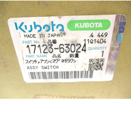 17123-63024 Kubota Magnetic Switch D1803 V2003 V2203 V2403 WG1903 - Truck To Trailer