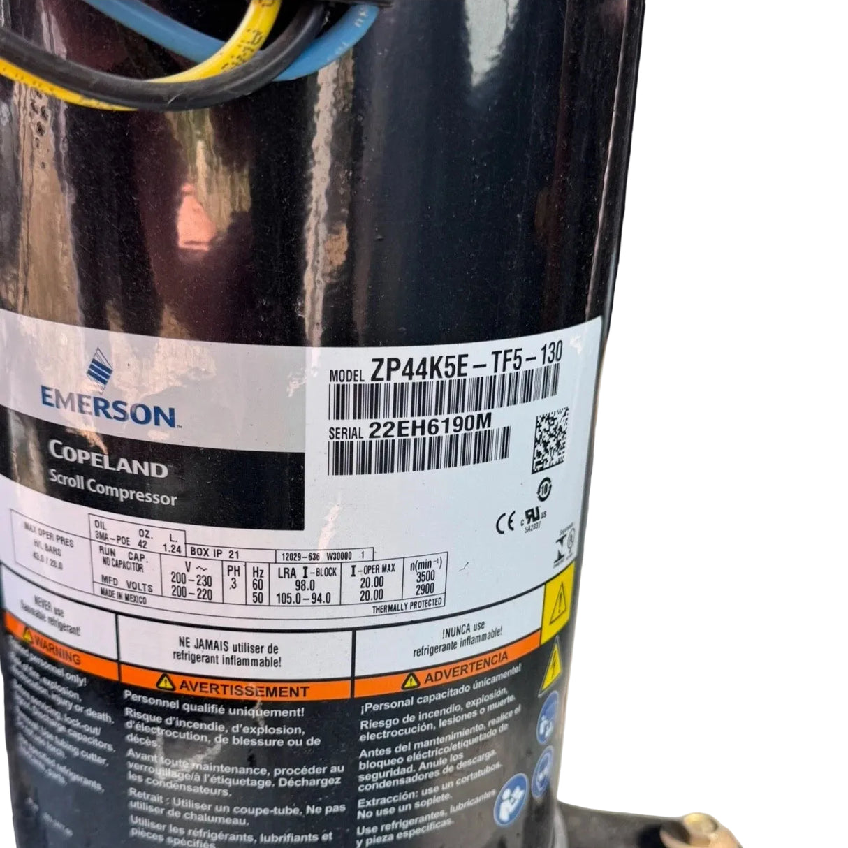 ZP44K5E-TF5-130 Genuine Copeland Scroll Compressor