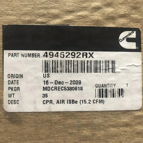 9111545117 Cummins Air Compressor - Truck To Trailer