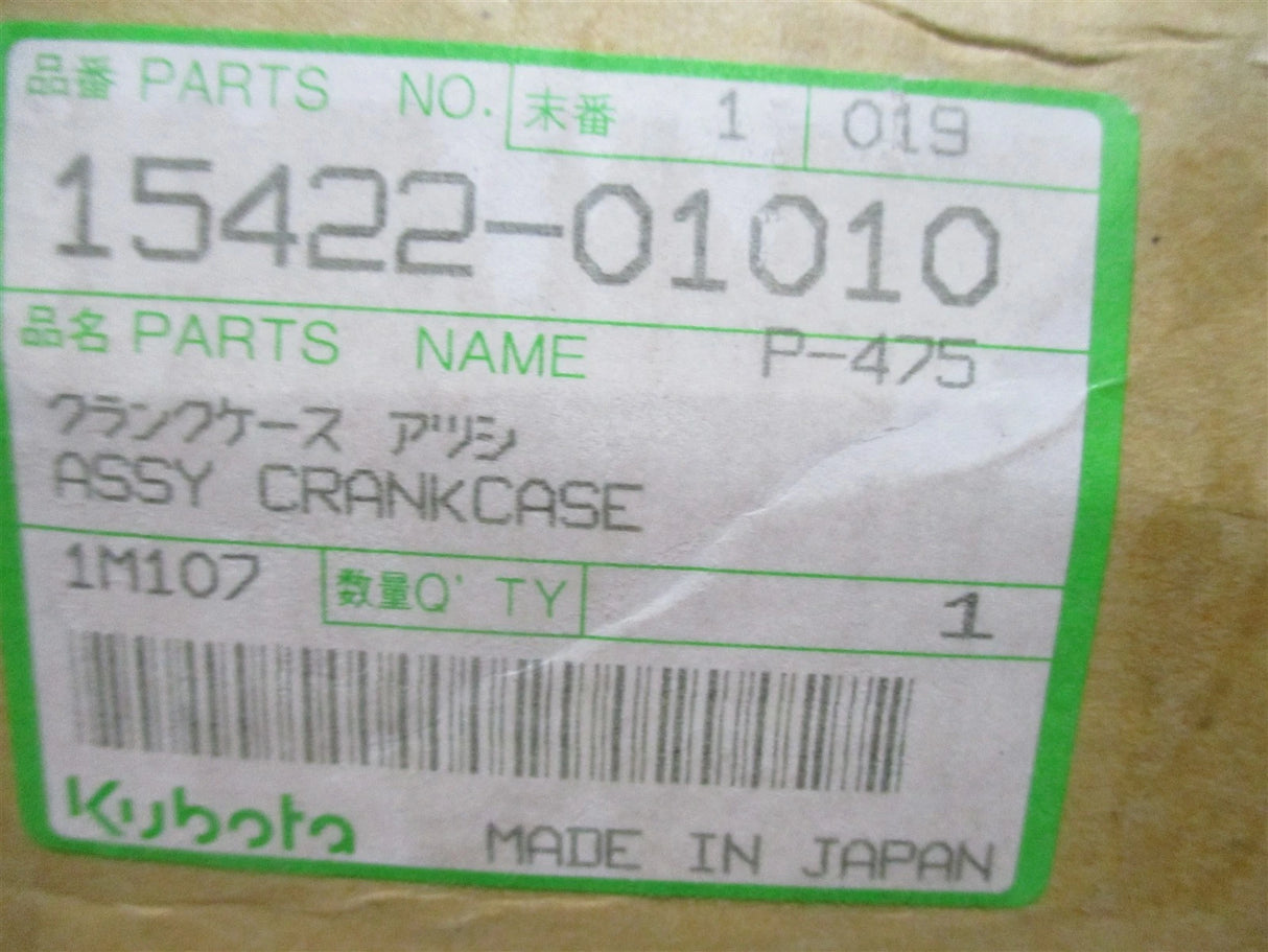15422-01010 Genuine Kubota Crankcase Assy